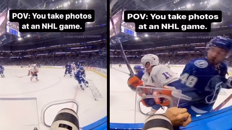 Δεν είναι εύκολο να είσαι φωτογράφος σε αγώνα χόκεϊ 