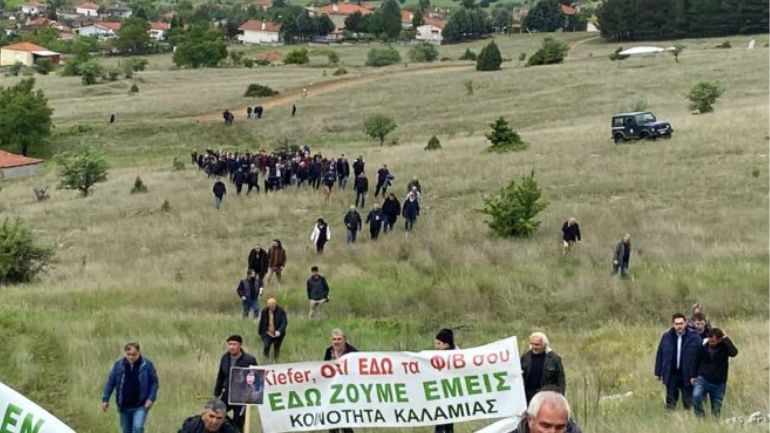 Οι κάτοικοι της Καλαμιάς Κοζάνης σταμάτησαν με κινητοποίηση τις εργασίες του φωτοβολταϊκού πάρκου