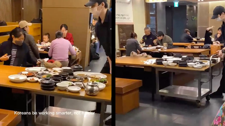 Το πιο γρήγορο σερβίρισμα και καθάρισμα τραπεζιού