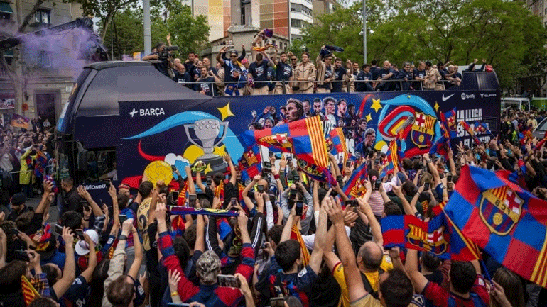Ισπανία: Πάρτι τίτλου με παρέλαση στη Βαρκελώνη