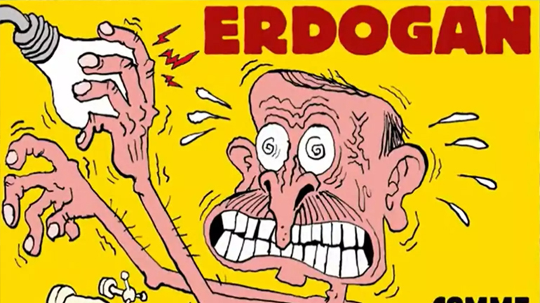 «Πυρά» Charlie Hebdo κατά Ερντογάν με αιχμηρό σκίτσο – Αντιδράσεις στην Τουρκία