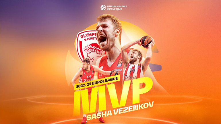 MVP στην κανονική διάρκεια της Euroleague ο Σάσα Βεζένκοφ!