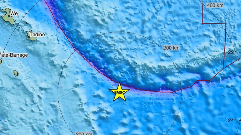 Ισχυρή σεισμική δόνηση 7,7 Ρίχτερ νοτιοανατολικά της Νέας Καληδονίας – Προειδοποίηση για τσουνάμι