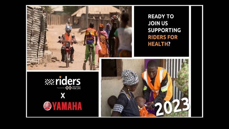 Δωρεά 16 μοτοσυκλετών AG100 στην οργάνωση Riders for Health από την Yamaha