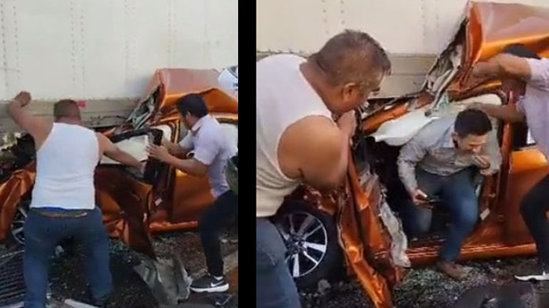 Όχι απλά έζησε, αλλά βγήκε και ατσαλάκωτος με το κινητό στο χέρι