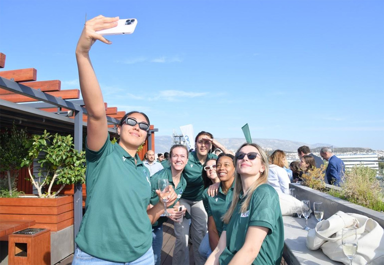 Αθλήτριες της ομάδας βόλεϊ του Παναθηναϊκού Α.Ο.