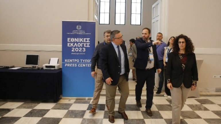 Επίσκεψη Καλλιόπης Σπανού στο Κέντρο Τύπου στο Ζάππειο Μέγαρο