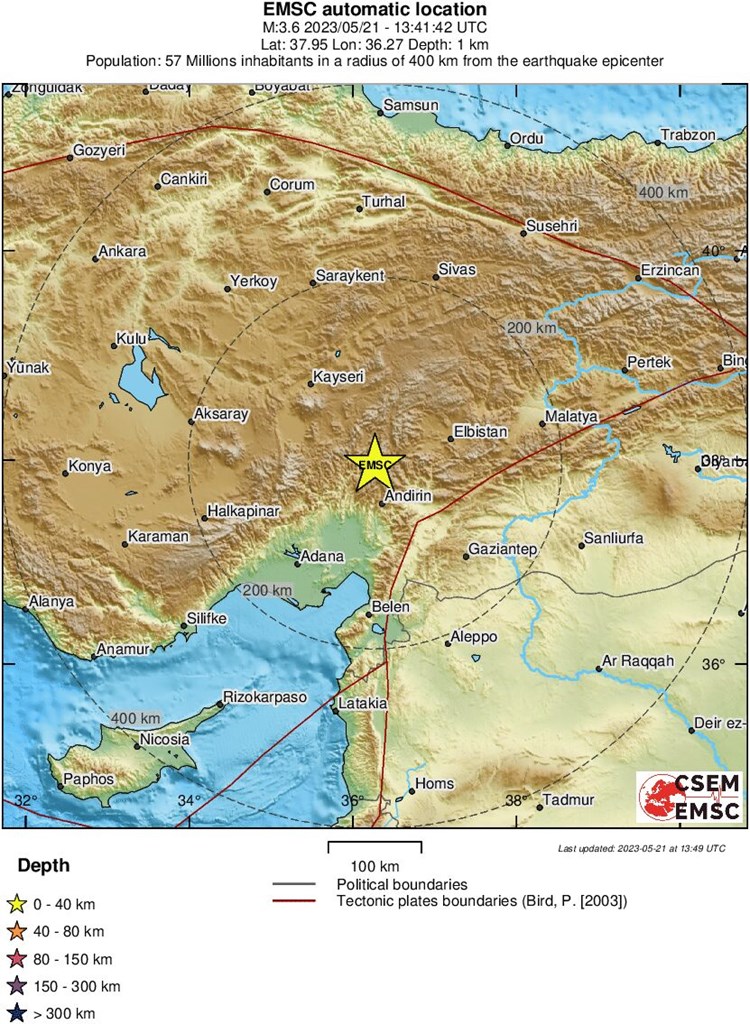 Σεισμός 3,6 βαθμών Ρίχτερ