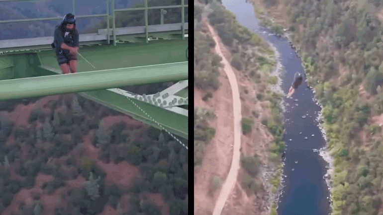 Base jump από μια γέφυρα