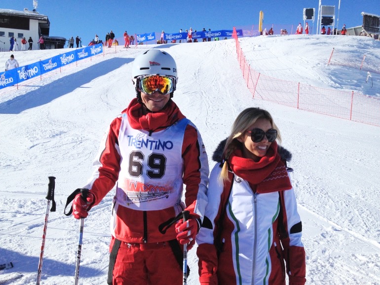 O Nicky με την Τζάκι Μαρίν στην madonna Di Campiglio