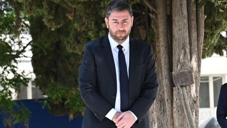 Λευκό τριαντάφυλλο στο μνήμα της Φώφης Γεννηματά άφησε ο Ν. Ανδρουλάκης