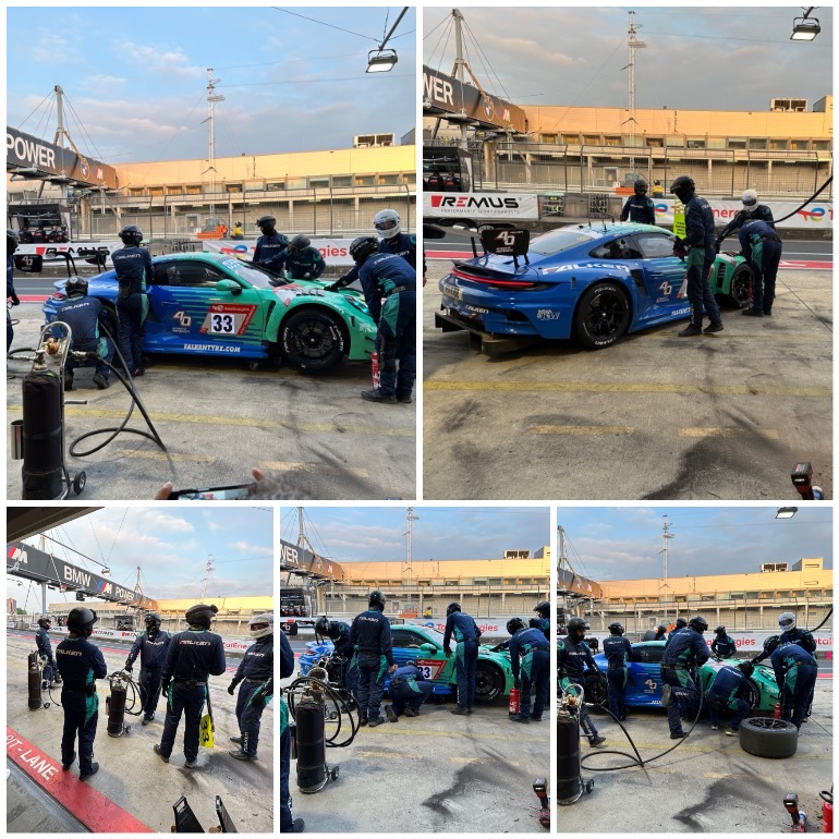 Ένα από τα pit stop με αλλαγή ελαστικών και οδηγού