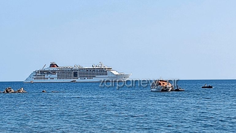 Λέμβος κρουαζιερόπλοιου έπεσε πάνω σε ξέρα στο Ενετικό Λιμάνι στα Χανιά