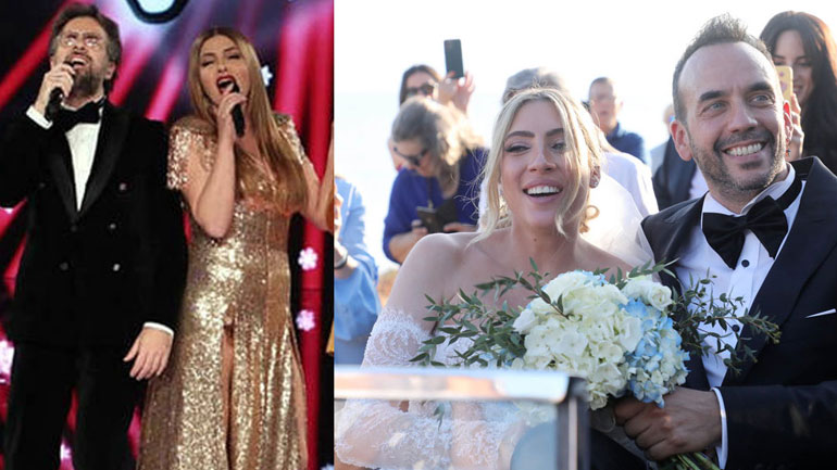 Κωστής Μαραβέγιας, Ελεωνόρα Ζουγανέλη και Έλενα Παπαρίζου τραγούδησαν στον γάμο του Μουζουράκη – Βίντεο