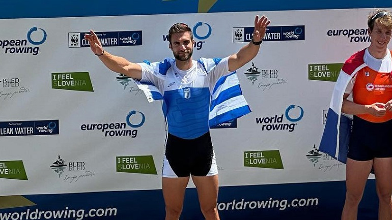 Κωπηλασία: «Aσημένιος» στο ευρωπαϊκό πρωτάθλημα ο Ντούσκος