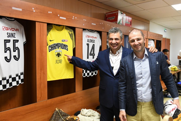 Ο Κ.Μαστοράκης με τον Γ.Μελισσανίδη