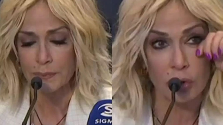 Συγκινήθηκε η Άννα Βίσση μπροστά στους δημοσιογράφους: «Αναρωτιέμαι γιατί κλαίω»