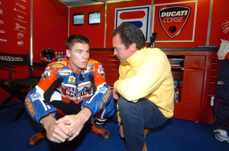 O James Toseland με τον Giorgio Barbier το 2004