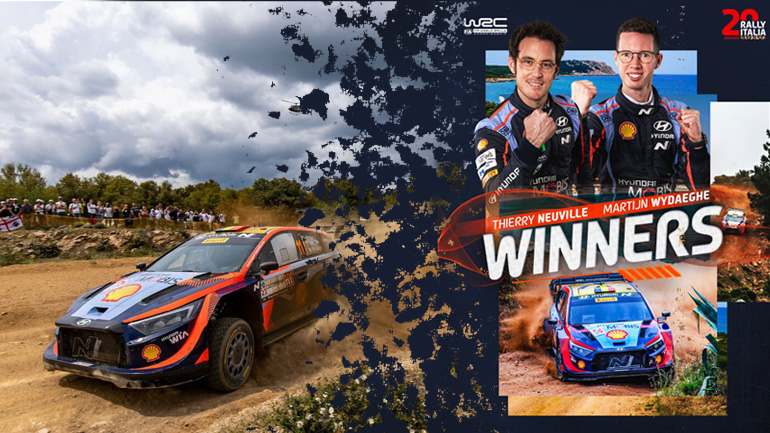 Θρίαμβος για τους Thierry Neuville- Martin Wydaeghe στο Rally Italia Sardegna 2023