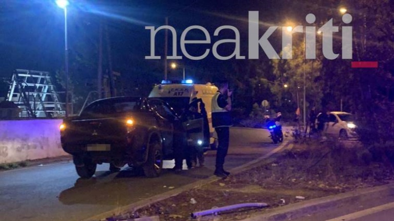 Ηράκλειο: Αυτοκίνητο πέρασε στο αντίθετο ρεύμα και εμβόλισε περιπολικό – Στο νοσοκομείο δύο αστυνομικοί