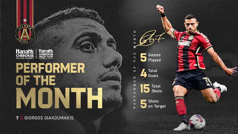 ΗΠΑ: Κορυφαίος για την Ατλάντα Γιουνάιτεντ ο Γιακουμάκης τον Μάιο