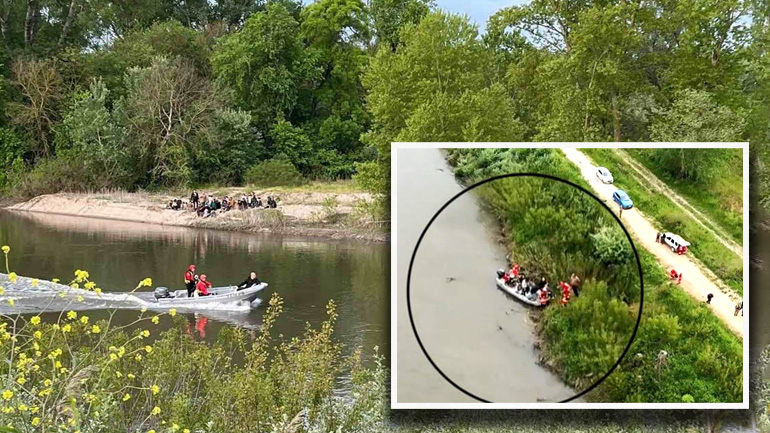 Επιχείρηση διάσωσης μεταναστών στον Έβρο