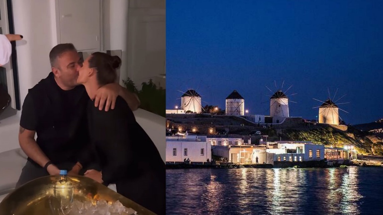 Γενέθλια στη Μύκονο για την Υβόννη Μπόσνιακ – Το τρυφερό φιλί με τον Αντώνη Ρέμο