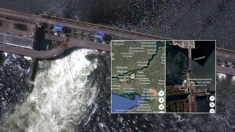 Ανατίναξη υδροηλεκτρικού φράγματος στη Χερσώνα