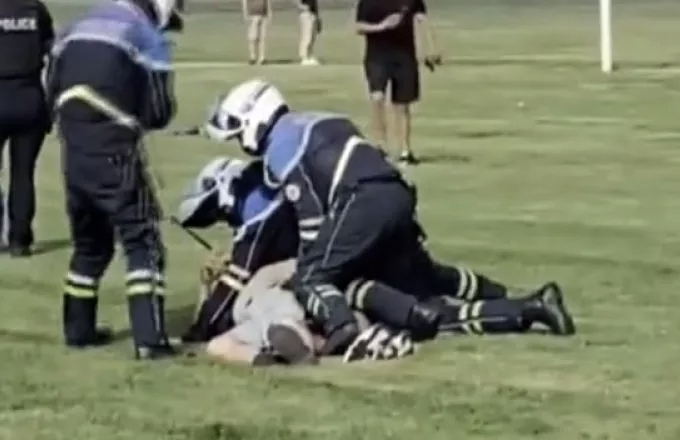 Η στιγμή της σύλληψης του 32χρονου δράστη Abdalmasih H.