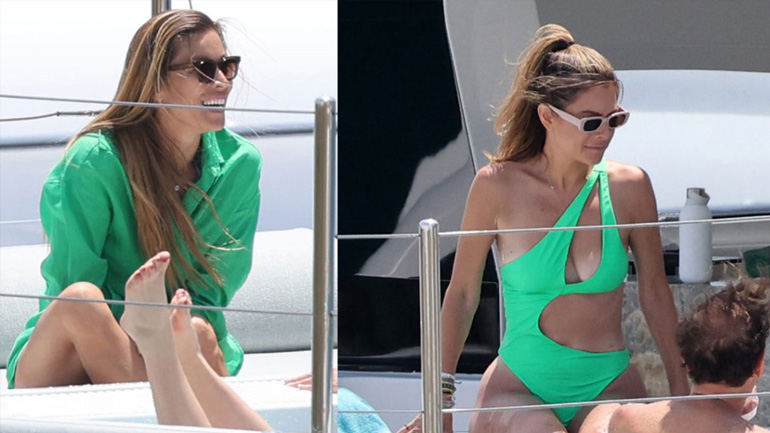 Μαρία Μενούνος: Διακοπές με σκάφος στη Μύκονο μαζί με τον σύζυγό της και τη Μαριέττα Χρουσαλά