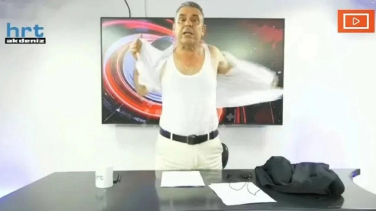 Τουρκία: Δημοσιογράφος «βγήκε από τα ρούχα του» την ώρα παρουσίασης του δελτίου