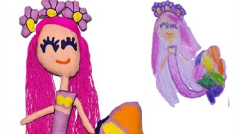 Μητέρα και κόρη «ζωντανεύουν» τις ζωγραφιές των παιδιών και τις μετατρέπουν σε λούτρινες κούκλες