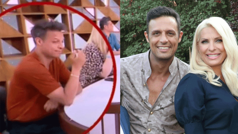 O Σάββας Πούμπουρας απαντά για τον μορφασμό που έκανε την ώρα που έμπαινε στο πλατό η Ελένη Μενεγάκη