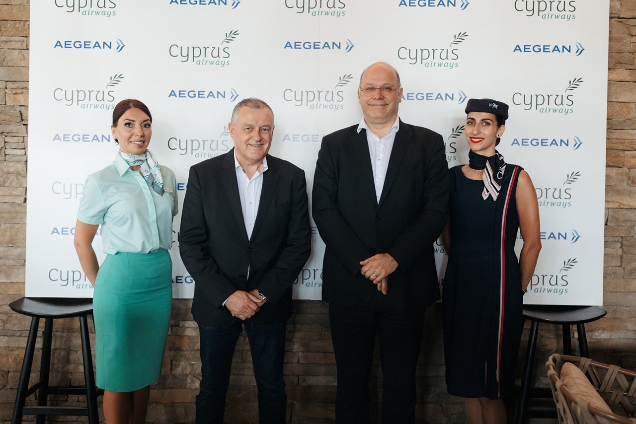 Paul Sies, Cyprus Airways Chief Executive Officer & Roland Jaggi, Chief Commercial Officer of AEGEAN