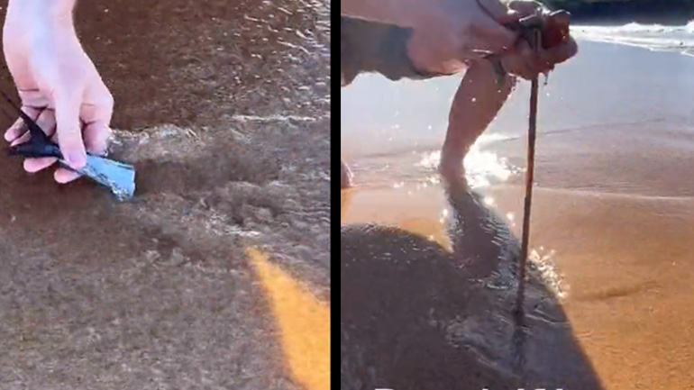 Πιάνει το αγαπημένο δόλωμα των ψαράδων – σκουλήκι που ξεπερνά τα 2 μέτρα