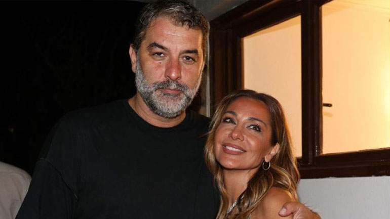 H Δέσποινα Βανδή με τον Βασίλη Μπισμπίκη xέρι χέρι στα παρασκήνια των Mad VMA 2023