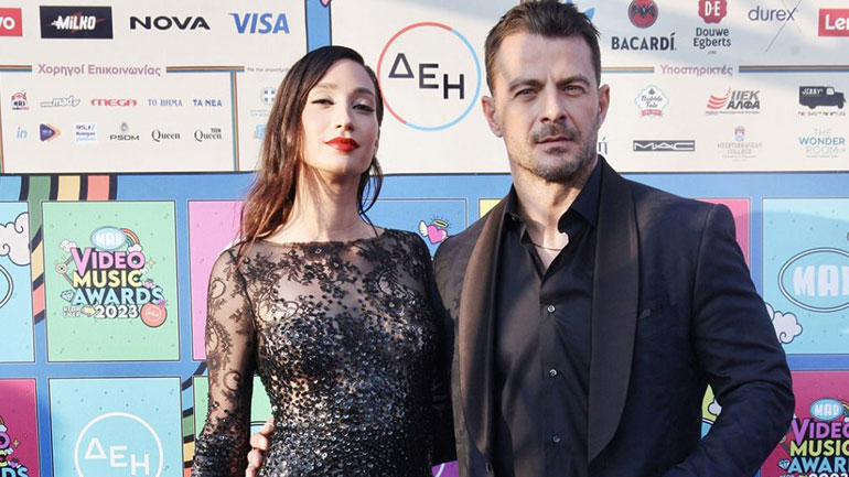 Ο Γιώργος Αγγελόπουλος και η Δήμητρα Βαμβακούση μαζί στα MAD VMA 2023