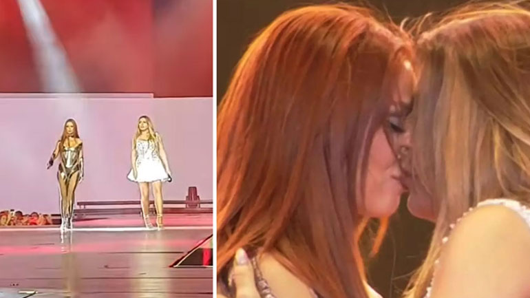 MAD VMA 2023: Το εκρηκτικό act της Έλενας Παπαρίζου με την Ελένη Φουρέιρα και το φιλί στο στόμα!