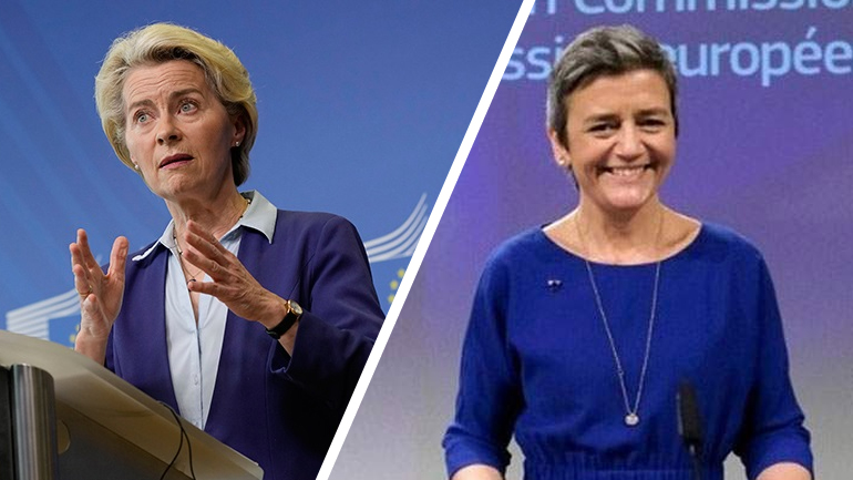 Τη λήψη μέτρων ζητεί η Φον ντερ Λάιεν από την Μ. Βεστάγκερ μετά την ανακοίνωση της υποψηφιότητάς της για την ΕΤΕπ