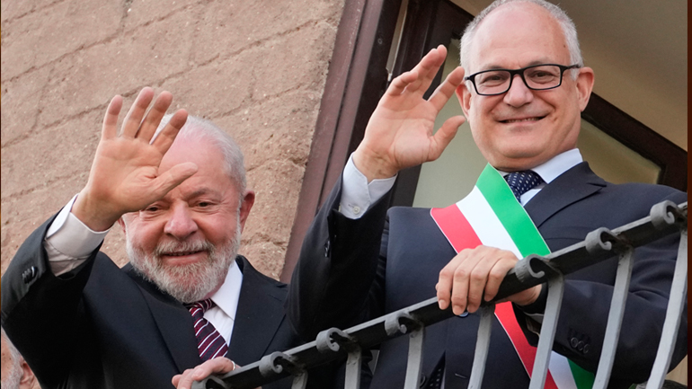 Ο πρόεδρος της Βραζιλίας Λούλα ντα Σίλβα επισκέπτεται τη Ρώμη