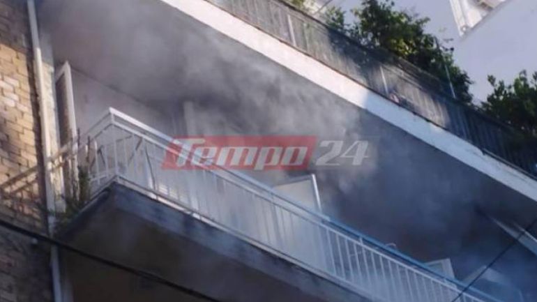 Φωτιά σε διαμέρισμα στο κέντρο της Πάτρας – Μεγάλη κινητοποίηση της πυροσβεστικής