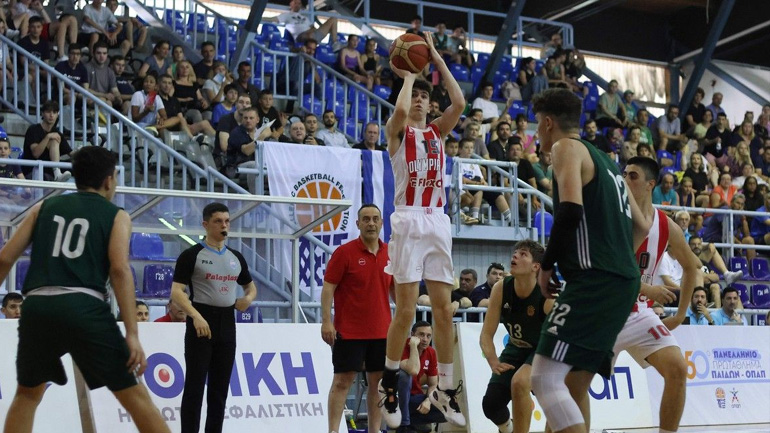 Πανελλήνιο πρωτάθλημα μπάσκετ παίδων: Στον τελικό ο Ολυμπιακός, 67-63 τον Παναθηναϊκό