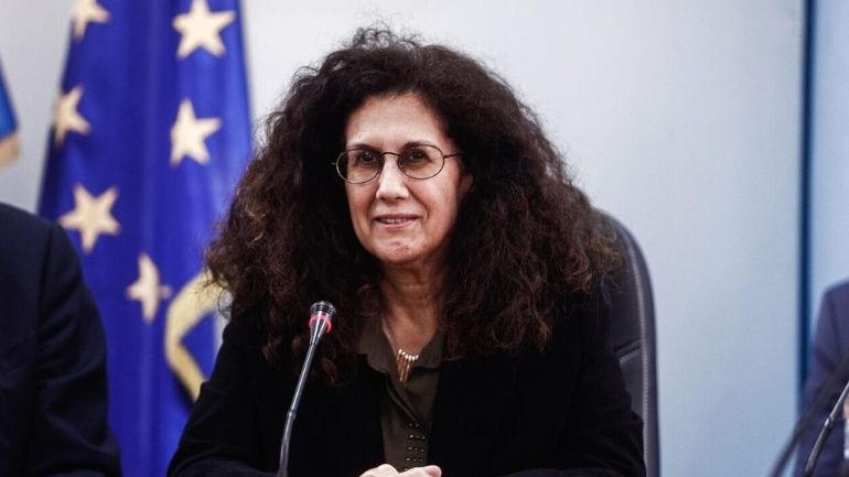 Στο μέγαρο της Βουλής η Καλλιόπη Σπανού