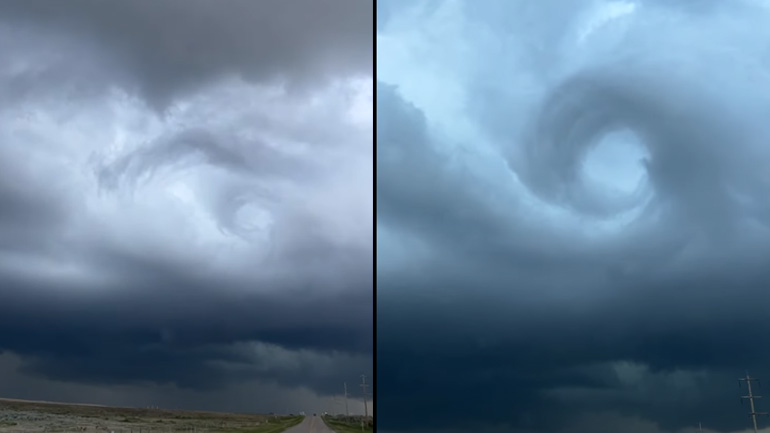 Σχηματισμός ενός σίφουνα σε πραγματικό χρόνο