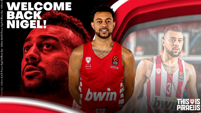 Ο Ολυμπιακός ανακοίνωσε την επιστροφή του Νάιτζελ Γουίλιαμς-Γκος