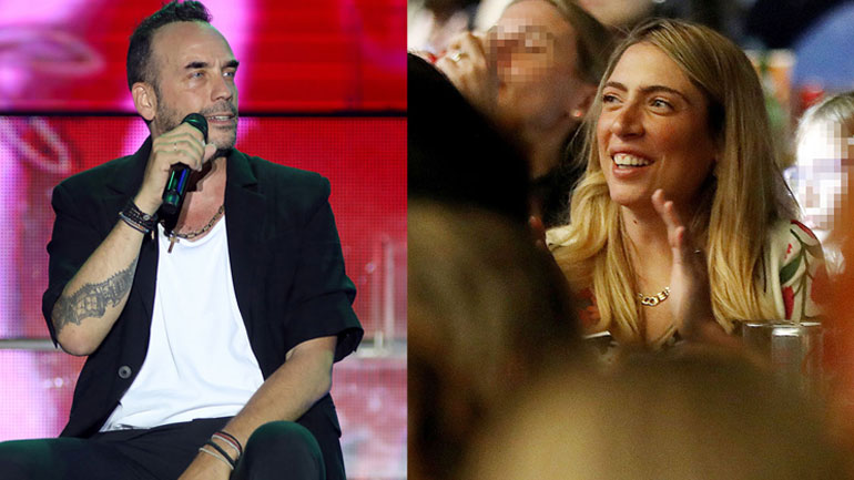 Πάνος Μουζουράκης: Στο πλευρό του η εγκυμονούσα σύζυγός του στην πρώτη συναυλία του μετά τον γάμο τους