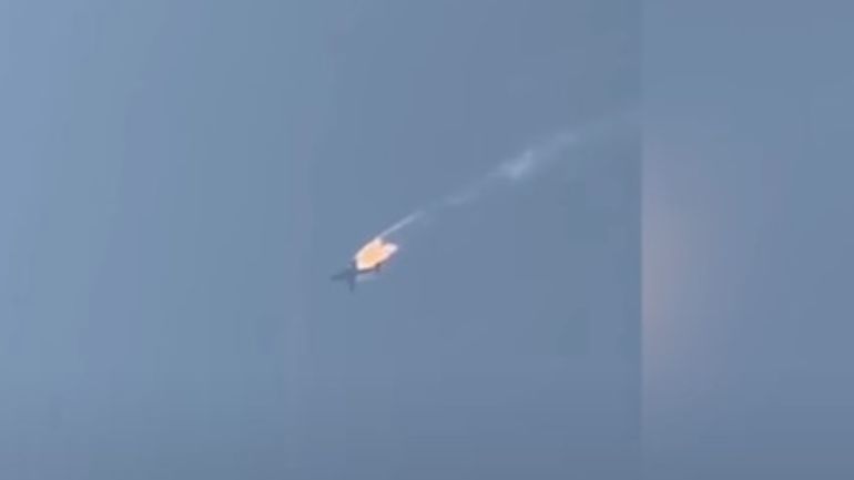 Η στιγμή της κατάρριψης του ρωσικού αεροσκάφους Ilyushin από μισθοφόρους της Wagner