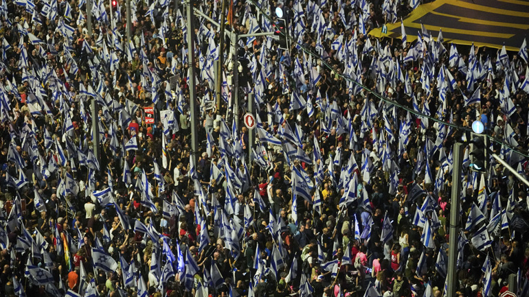 Ισραήλ: Χιλιάδες διαδηλωτές στις κινητοποιήσεις κατά της μεταρρύθμισης του δικαστικού συστήματος