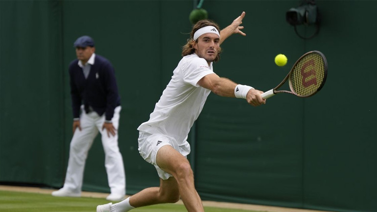 Wimbledon: Αναβλήθηκε ο αγώνας του Τσιτσιπά με τον Τιμ, την Τετάρτη η συνέχεια της αναμέτρησης