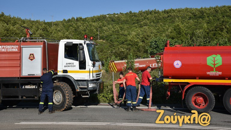 Οριοθετήθηκε η πυρκαγιά σε δασική έκταση στο Μαρκόπουλο Ωρωπού